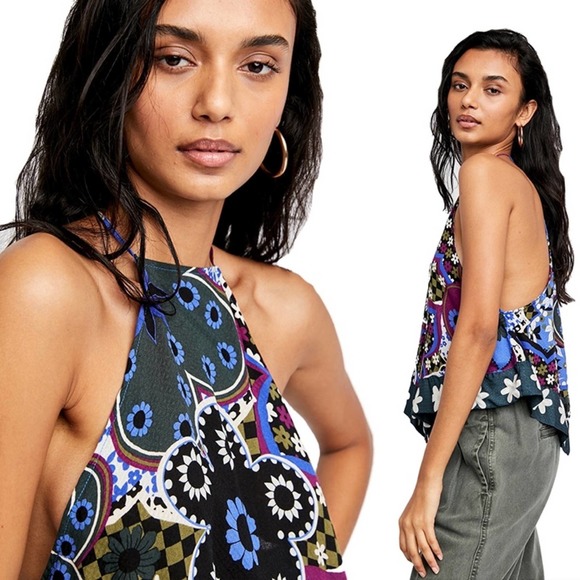 FREE PEOPLE I Dare You Tank in Black Combo - Picture 2 of 7